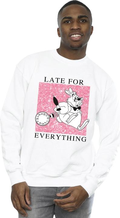 Actual product image Disney Mens Alice In Wonderland White Rabbit Sweatshirt (M)