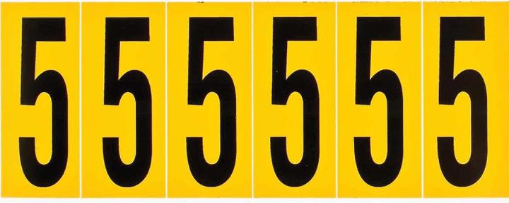 Actual product image Brady 1550-5 Self-adhesive label Rectangle Durable Black - Yellow 6pcs e