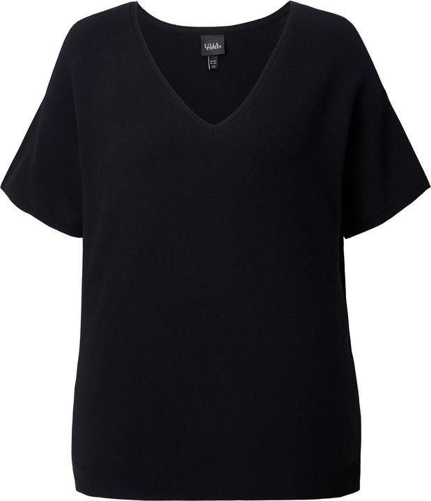 Produktbild Ulla Popken Pullover, Rippstruktur, V-Ausschnitt, Halbarm (50, 52)