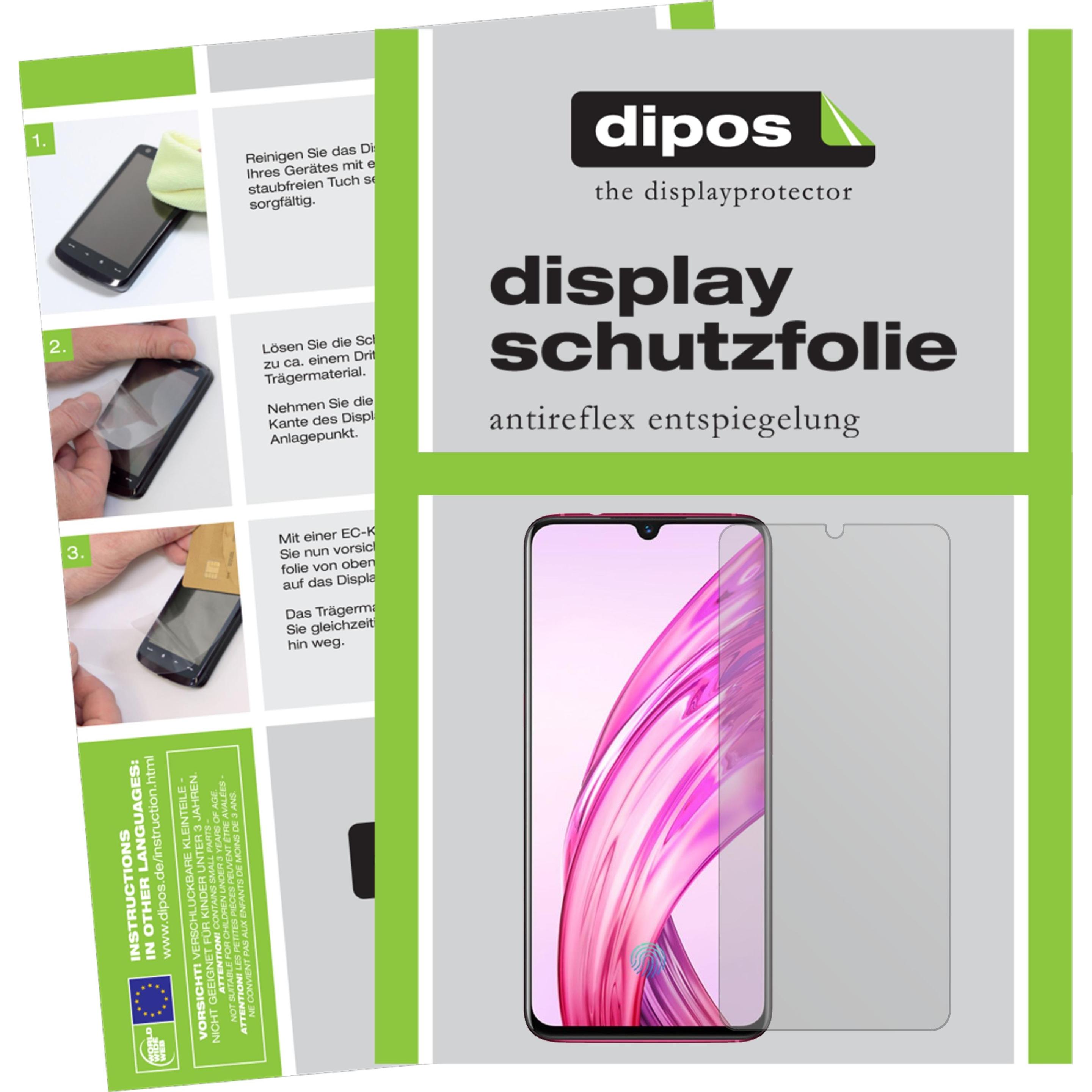 Dipos Displayschutzfolie Antireflex (4 Stück, Vivo X23 Symphony), Smartphone Schutzfolie, Transparent