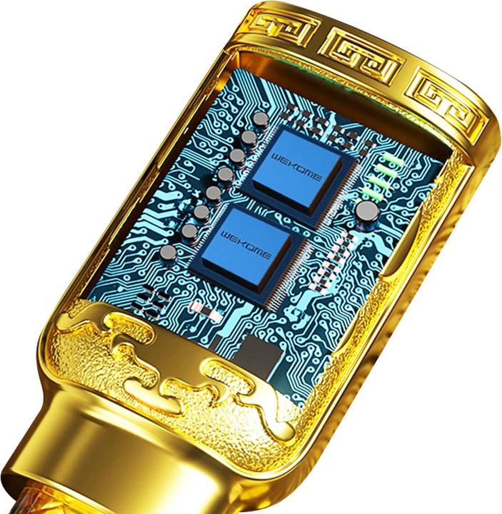 Actual product image Wekome WDC-163 Sakin-Serie – USB-C-auf-Lightning-PD-Verbindungskabel 20 W 1 m (Gold) (1 m, USB 2.0, 20 W)