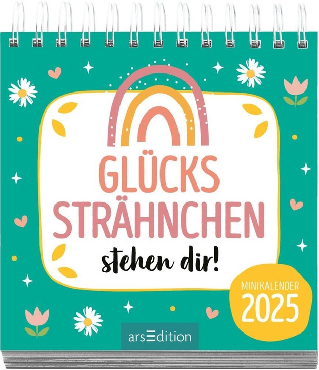 Actual product image Mini monthly calendar Glückssträhnchen st (11.5 x 11.5 cm, Hardcover, German)