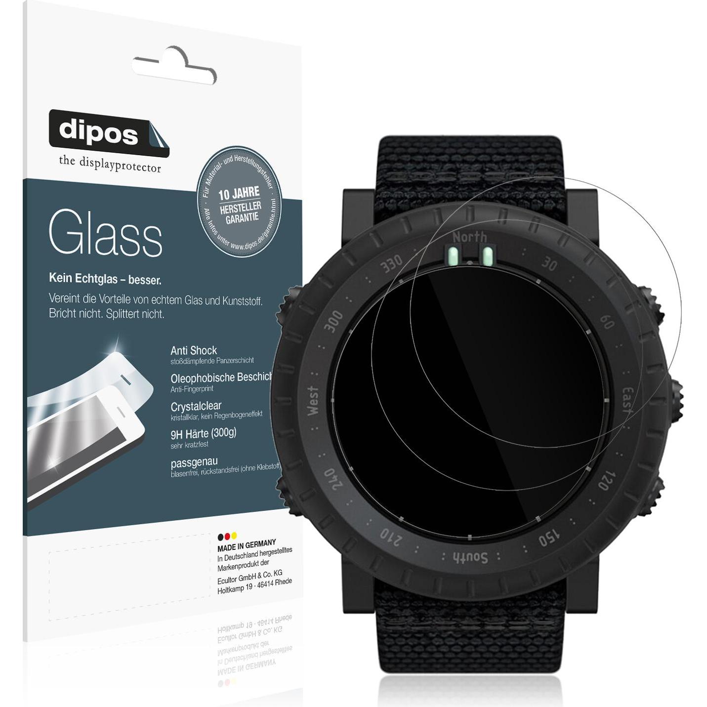 Dipos Anti-Shock Displayschutz 9H, Smartwatch Schutzfolie, Transparent