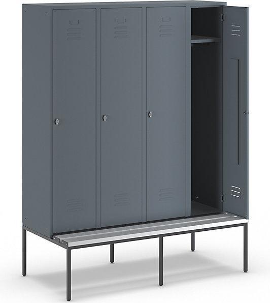 Actual product image Wolf Clothes locker with bench underneath (160 cm, 214 cm)