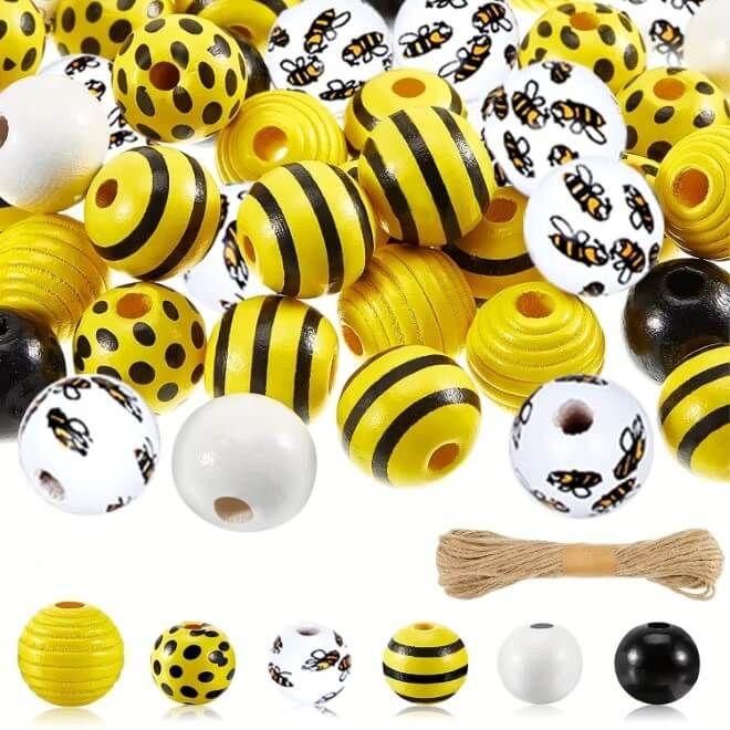 Image du produit MU Classic Bijoux en perles de bois d'abeille pour le bricolage