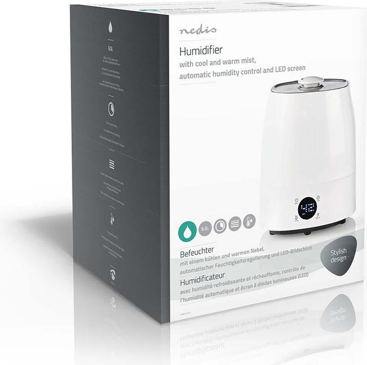 Actual product image Nedis Humidifier LB 5 - silver / black (50 m²)