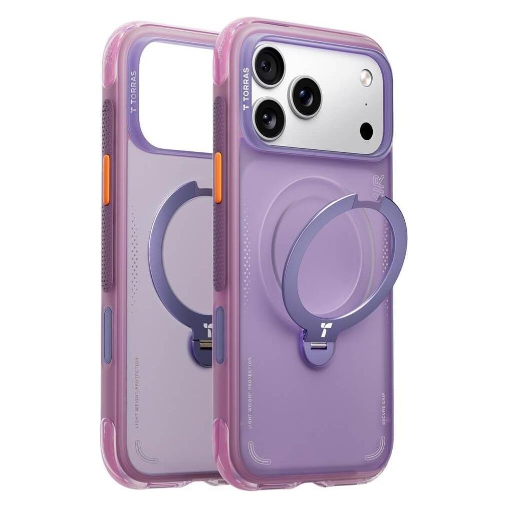 Torras Upro Ostand Spin Series (Apple IPhone 15), Smartphone Hülle, Schwarz