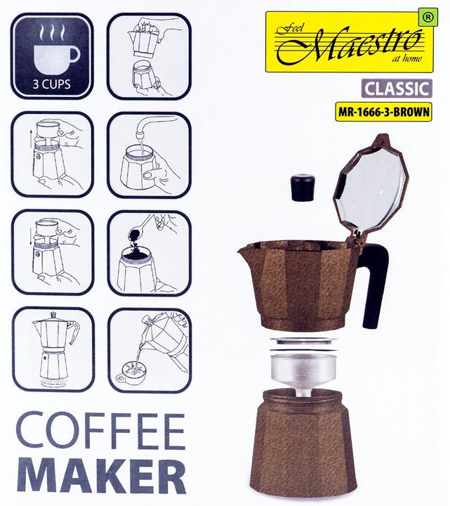 Actual product image Maestro Kawiarka na 3 filiżanki (3 T.)
