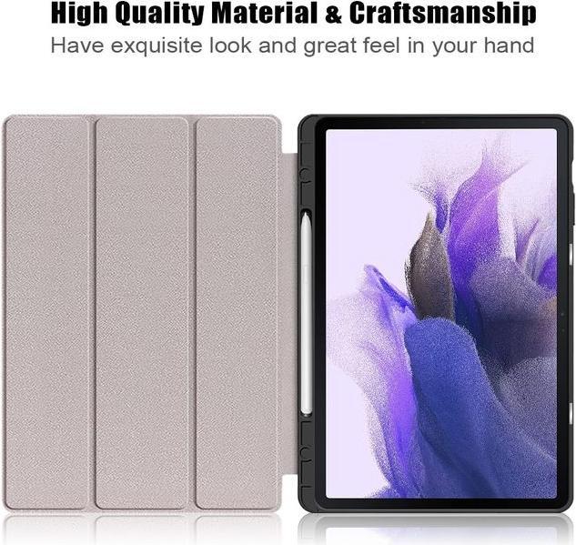 Actual product image MU Style Triple folding cover with pattern (Galaxy Tab S7 FE)