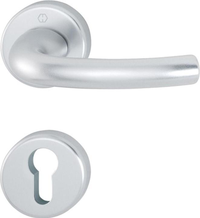 Actual product image Hoppe Rosette set Tôkyô 1710 / 42KV / 42KVS aluminium F1 round PZ DIN left / right D/D (Door set)