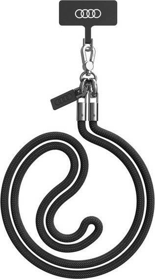 Audi uniwersalna smycz do telefonu 120cm 8mm crossbody czarny/black AU-CBL8-R8/D1-BK