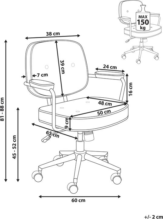 Produktbild Beliani Paramus (45 - 52 cm)