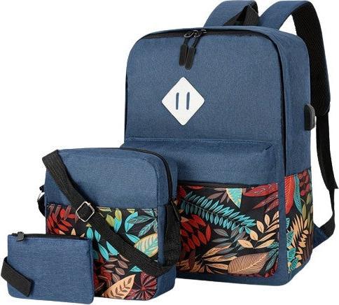 Image du produit Only-Bags.Store Sac à dos 3 pièces, 1 ensemble sac d'école décontracté pour ordinateur avec sac à bandoulière et