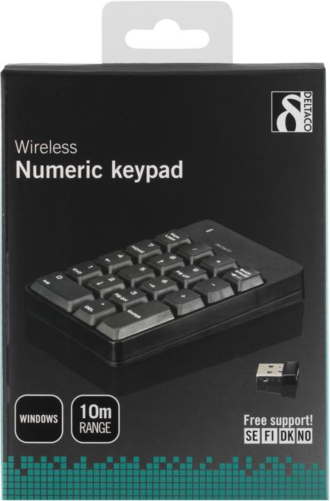 Produktbild Deltaco USB wireless, number, black (Kabelgebunden)