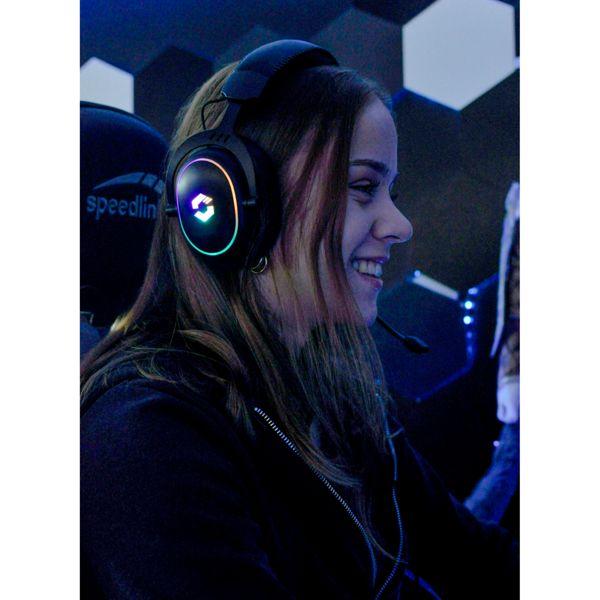 Actual product image Speedlink CONUX RGB Stereo Gaming Headset - for PC/PS5/PS4/Xbox Series X/S/Switch/OLED/Lite, black (Cable)