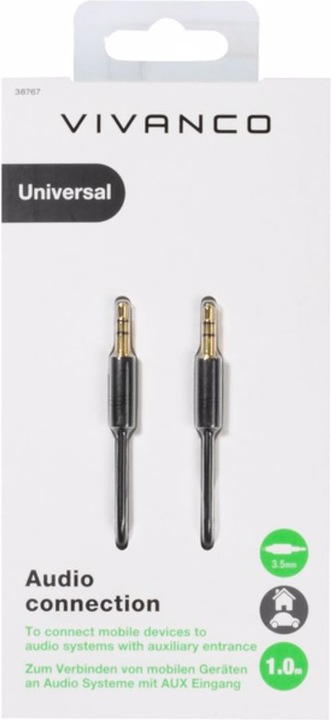 Actual product image Vivanco 3.5 mm audio connection (1 m, 3.5mm jack (AUX))