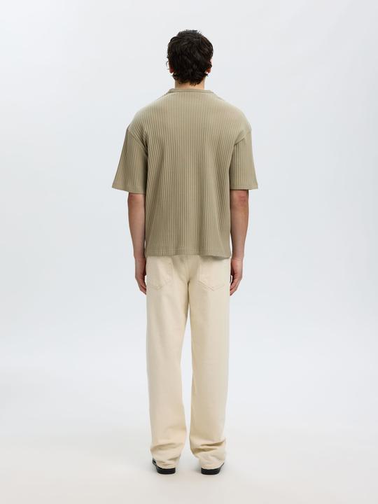 Produktbild Selected Geripptes Relaxed Fit T-Shirt (M)