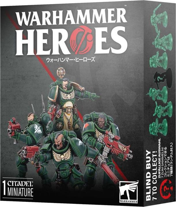 Actual product image Games Workshop Warhammer Heroes Miniatures Dark Angels Display (8) (Plastic)