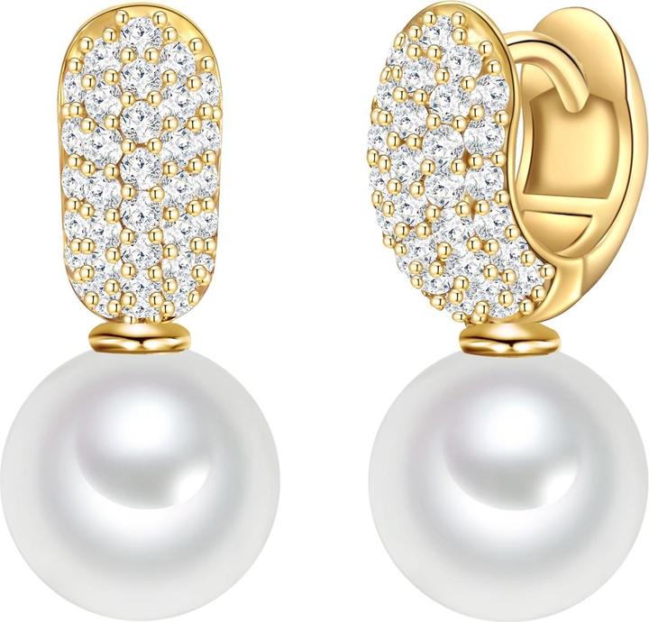 Immagine prodotto Rafaela Donata Donna Argento 925 Cubic Zirconia Shell Core Pearl Oro Giallo - 30374 (Argento 925/000)