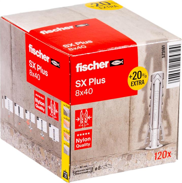 Produktbild Fischer Dübel SX Plus 8x40 +20% (120 Stk.)