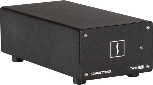 Actual product image Sonnet Twin25G Thunderbolt Dual Port 25Gb Ethernet Adapter (SFP28s included) (Thunderbolt, SFP28 (2x))