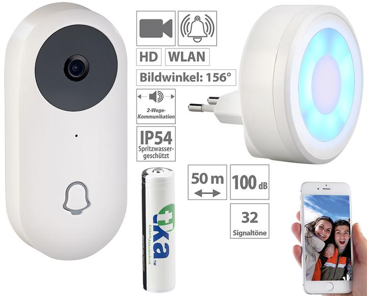 Immagine prodotto Somikon Campanello wireless video HD con app e funzione citofono (Funk)