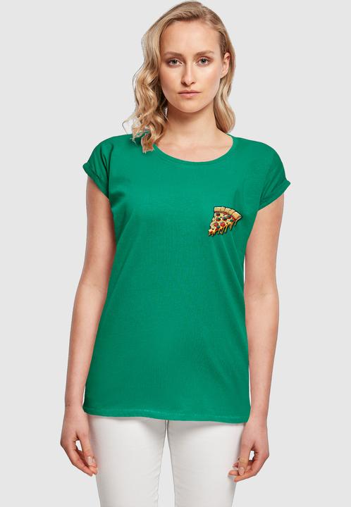 Produktbild Merchcode Ladies Pizza Comic Extended Shoulder Tee - 116357 (M)