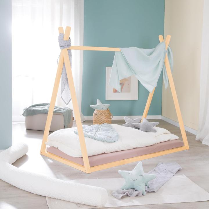 Produktbild Roba Nachhaltige Tipilounge, Tipibett 'Montessori' Bambus (70 x 140 cm)