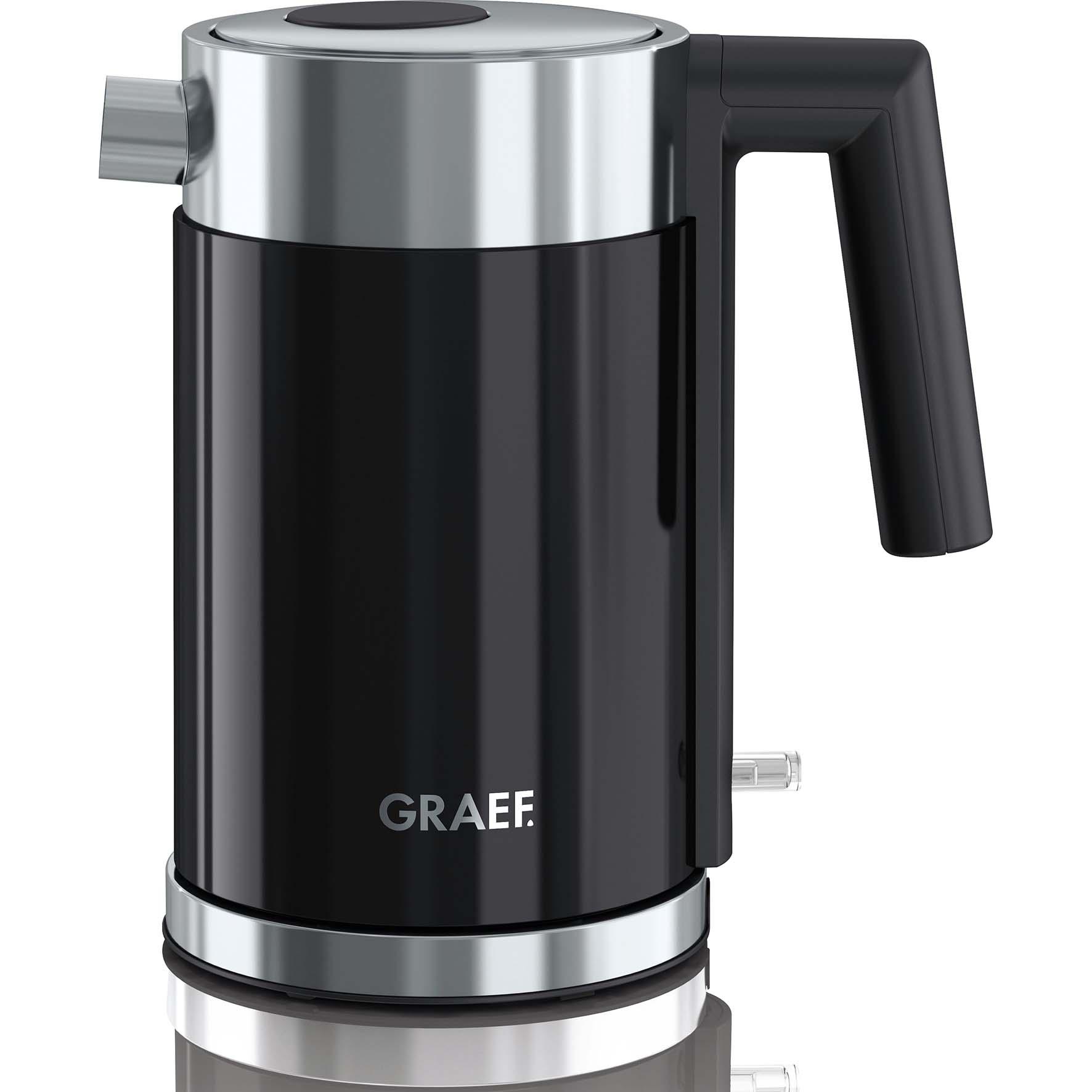 Graef Wk 402, Wasserkocher, Schwarz, Silber