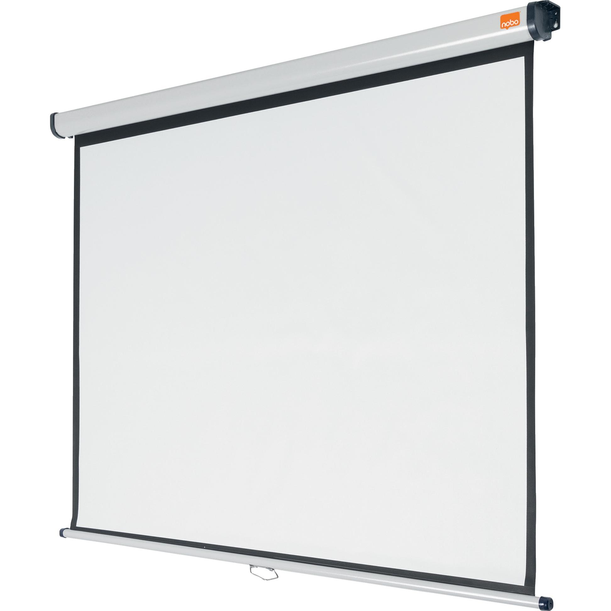 Nobo Wall Mounted Projection Screen 1500x1138mm (70.87", 4:3), Leinwand, Grau