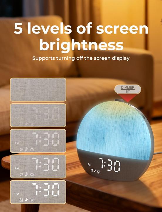 Produktbild Alopini Wecker Sonnenaufgang aufwachen, Lichtwecker