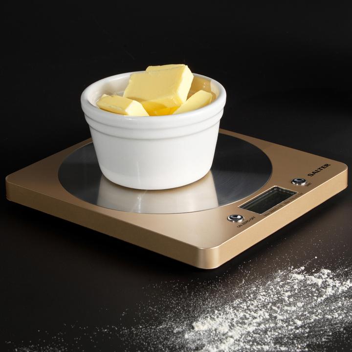 Produktbild Salter 1036 OLFEU16 Olympic Disc Electronic Digital Kitchen Scales Gold