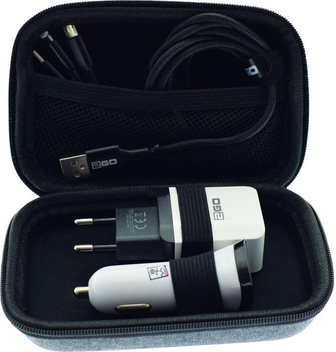 Productafbeelding 2GO Reisset All in One 3-delige USB-kabel + oplader