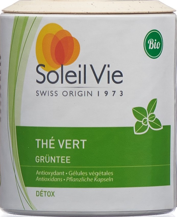 Image du produit Soleil Vie Gélules de thé vert bio (100 gélules) (100 pièce(s), Capsules, 74 g)