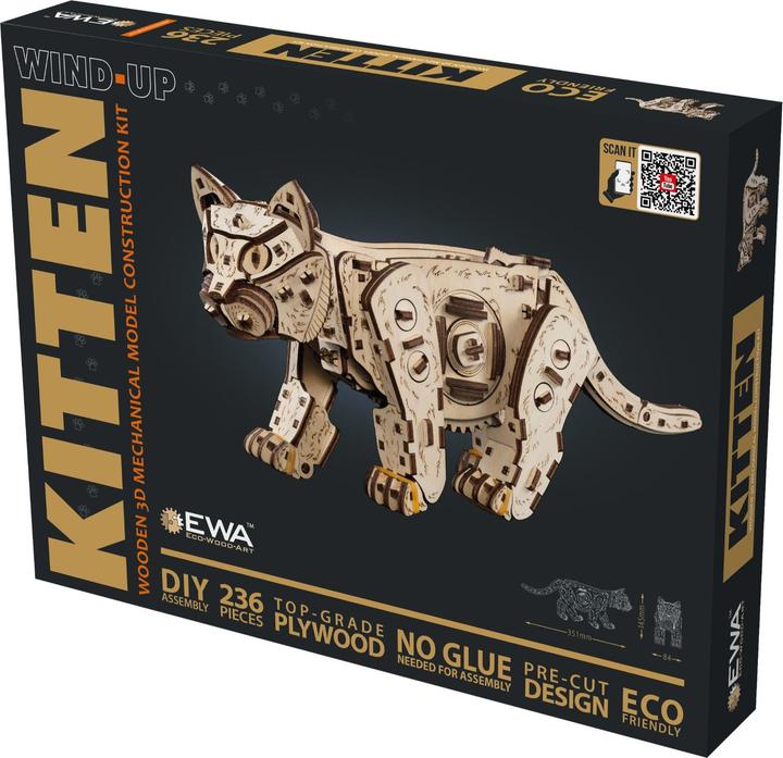 Produktbild Eco Wood Art Kätzchen - 3D Holzbausatz