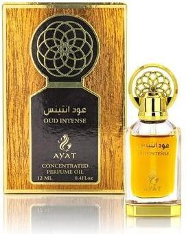 Ayat Oud Intense Parfümöl - Alkoholfreier Moschus-Extrakt - Unisex Orientalisch Arabisch Natürlicher (Extrait De Parfum, 12 ml)