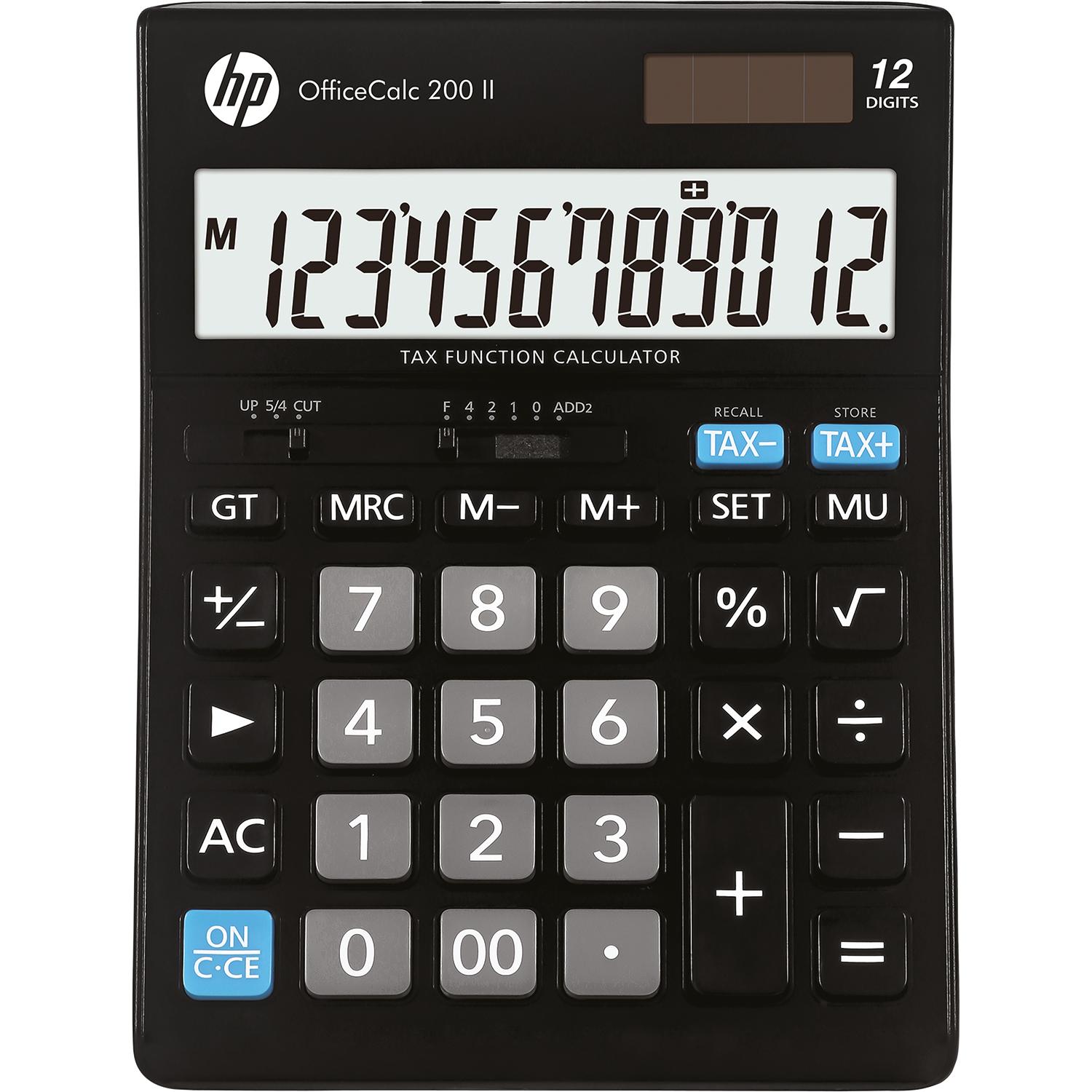 HP, Taschenrechner, OfficeCalc 200 II Tischrechner schwarz (Solarzellen, Batterien)