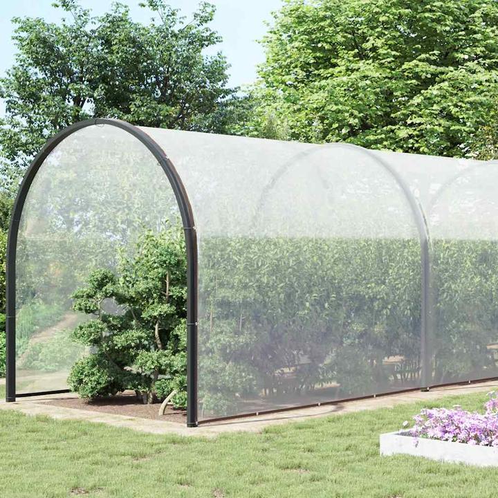 Actual product image VidaXL Transparent tarpaulin with eyelets 8x12 m polyethylene transparent tarpaulin