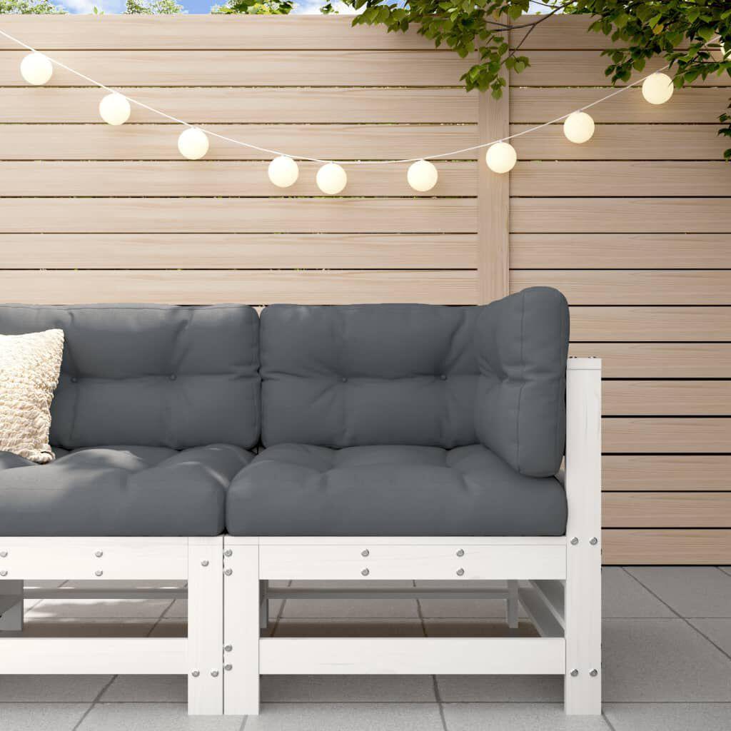 VidaXL, Gartenlounge, Garten-Ecksofa Weiss Massivholz Kiefer,Farbe