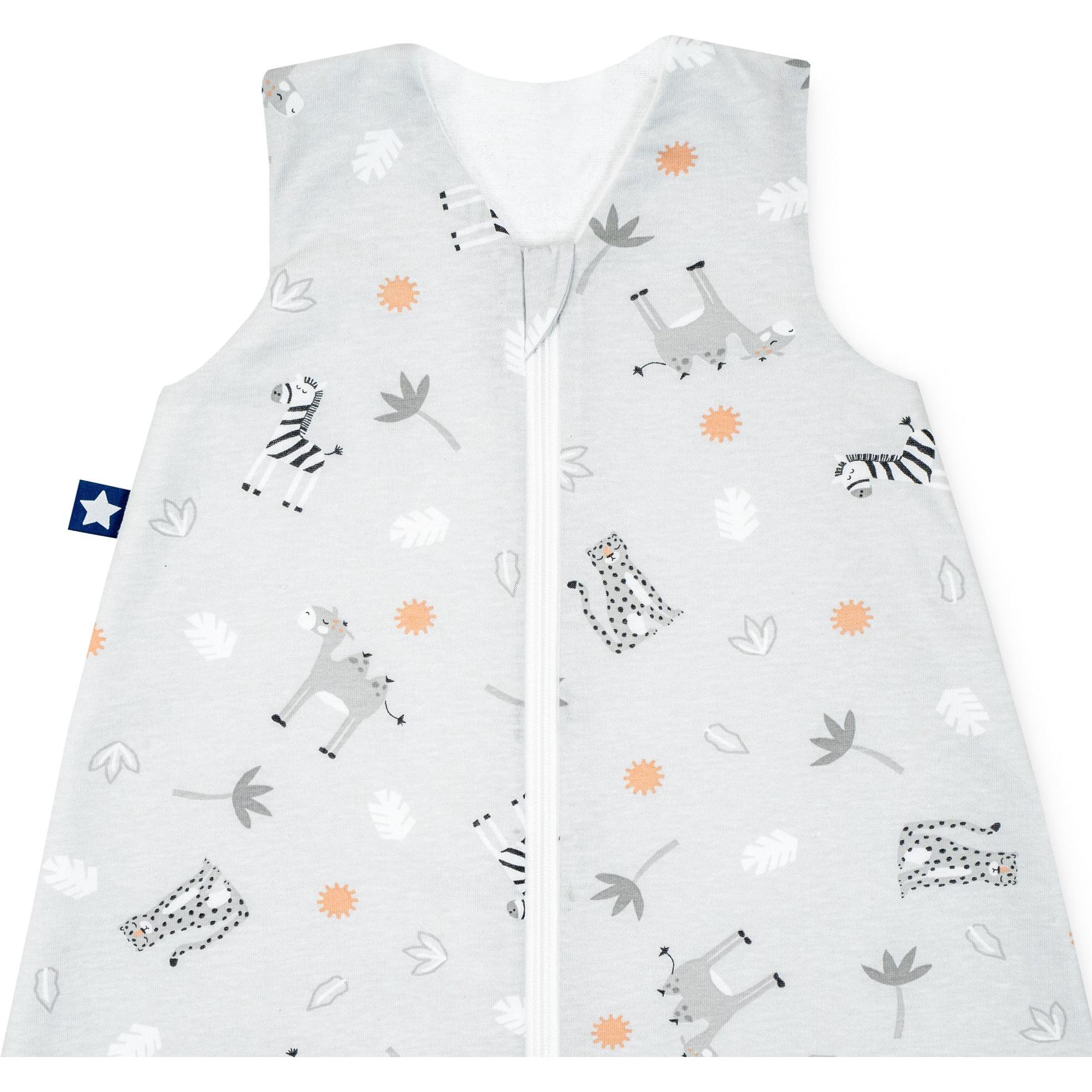 Thumbnail - Julius Zöllner, Babyschlafsack, Baby-Ganzjahresschlafsack Jersey Savanne Grau Gr. 80/86 (86 cm)