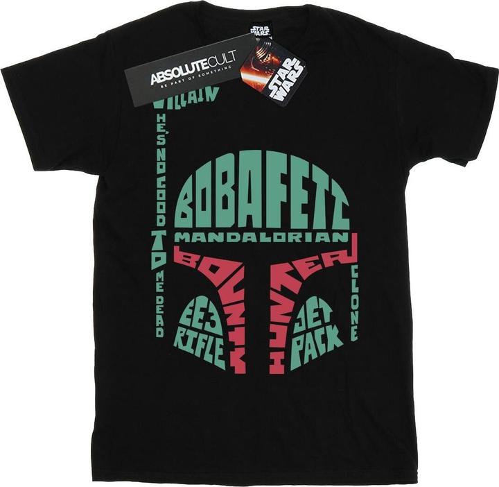 Produktbild Star Wars Boba Fett Text Head TShirt Jungen (152, 158)