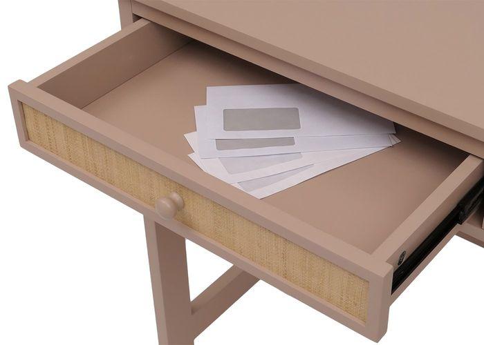 Produktbild Mendler Schreibtisch HWC-O36, 78x110x60cm Holz  helltaupe