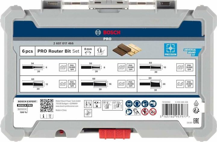 Productafbeelding Bosch Professional Zubehör Groeffrezenset 8 mm schacht