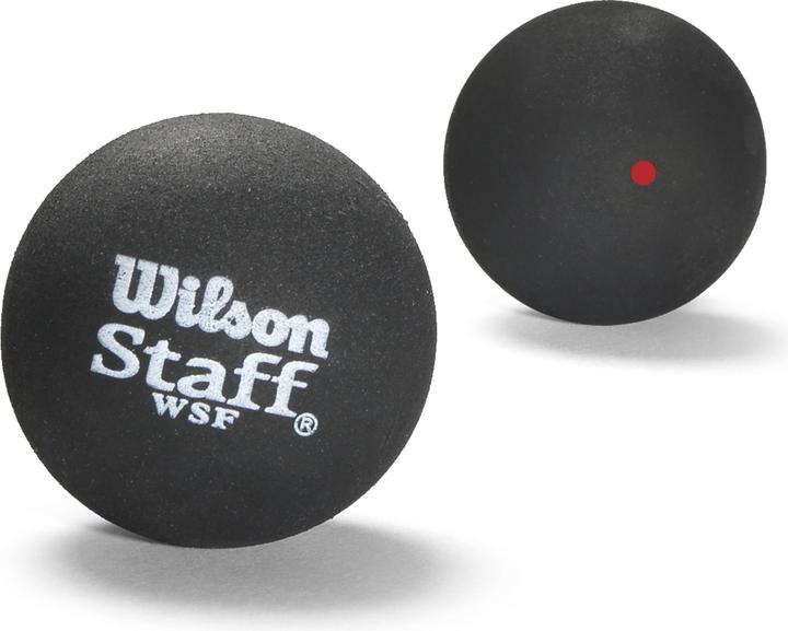 Actual product image Wilson Staff Squash Red Dot 2 Pack Ball WRT617700 Black One size