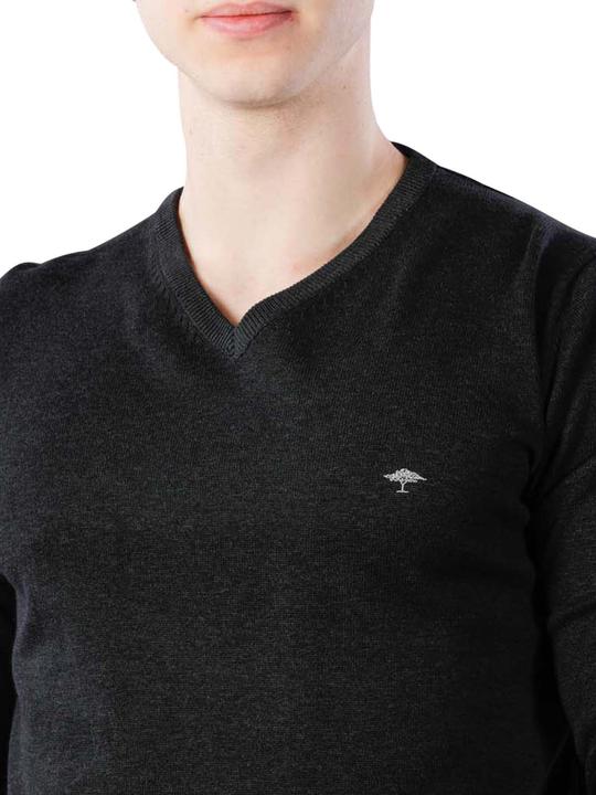 Actual product image Fynch-Hatton V-Neck Sweater charcoal (4XL)