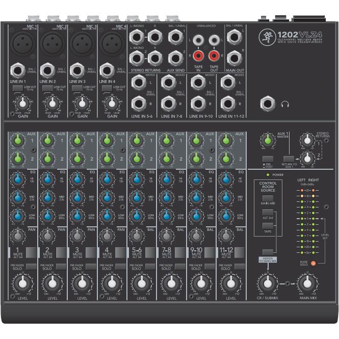 Mackie 1202VLZ4 DJ-Mixer (Studio- und Livemixer), Mischpult