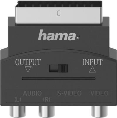 Produktbild Hama Video-Adapter, S-VHS-Kupplung/3 Cinch-Kupplungen - Scart-Stecker, 4-polig (Video Switch)