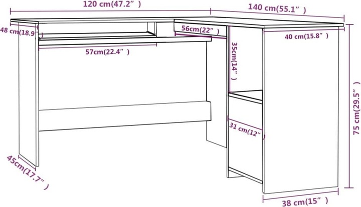 Produktbild VidaXL Dov (120 x 140 x 75 cm)