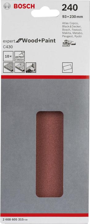 Actual product image Bosch Professional Zubehör Orbital sanding paper unperforated (240)