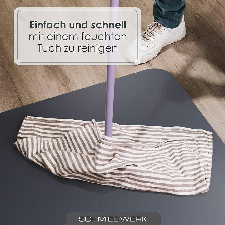 Produktbild Schmiedwerk Kratzfeste Bodenschutzmatte für Bürostühle, Fussbodenheizung geeignet (120 x 120 cm)